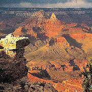 Grand Canyon sunset in the rain, a Canyon Dave Tours signature photo.